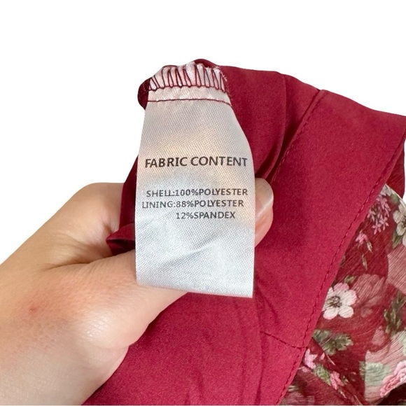 Alamour the Label Annabell Cutout Floral Sheer Floaty Mini Dress - Picture 15 of 16